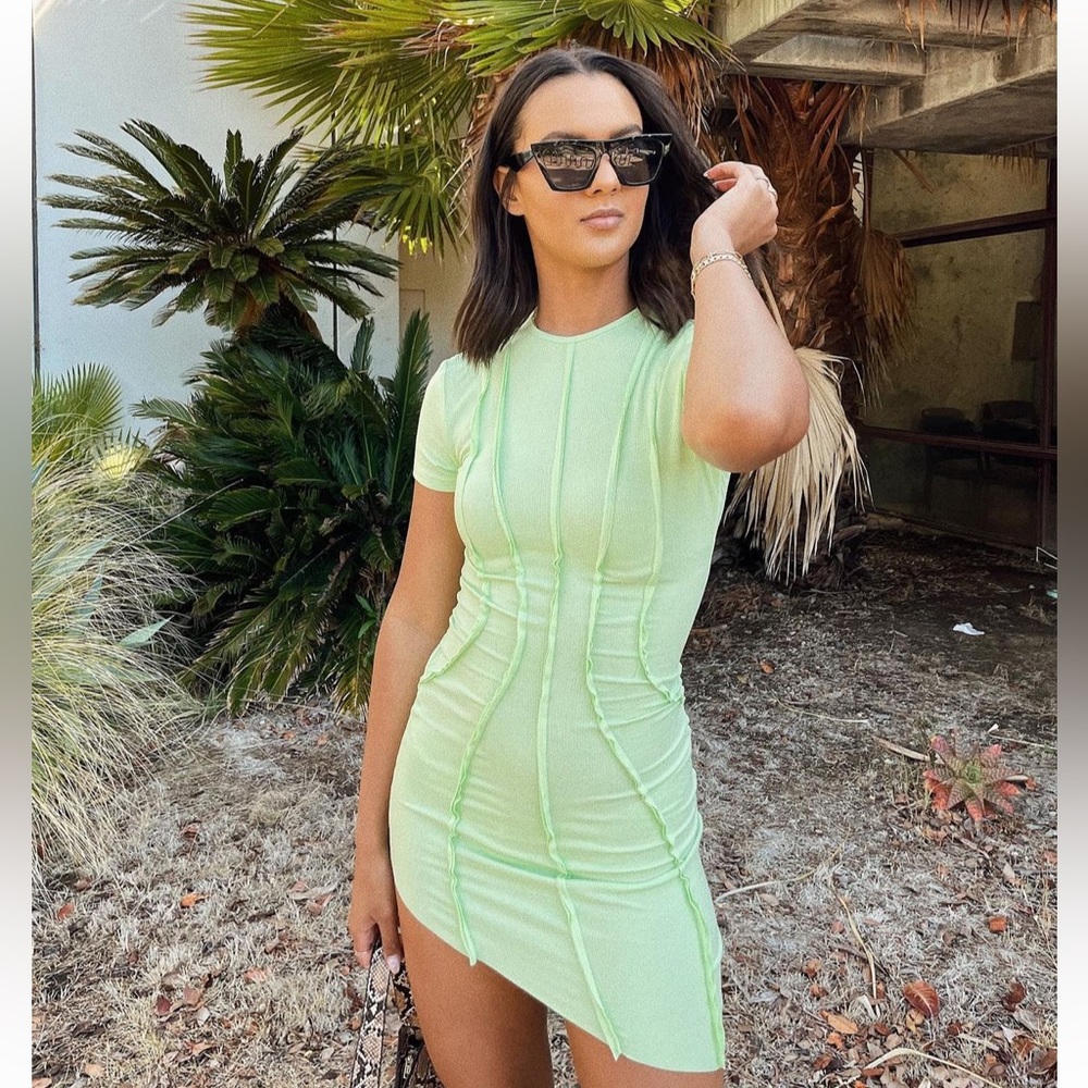 Starlow NWT Lime Green Mini Dress M